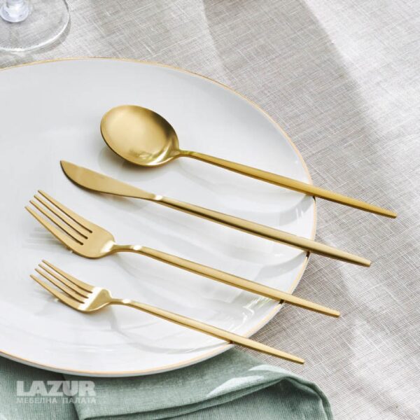 Faro Matte Gold Cutlery Boxed