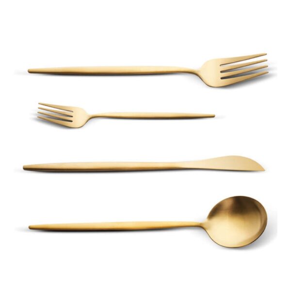 Faro Matte Gold Cutlery Boxed - Image 2