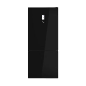 Milano Bottom Mount Refrigerator, 482L, 22cft, Black Glass