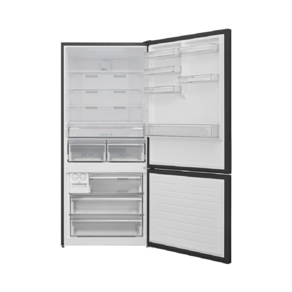 Milano Bottom Mount Refrigerator, 482L, 22cft, Black Glass - Image 3