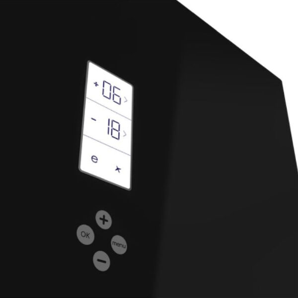 Milano Bottom Mount Refrigerator, 482L, 22cft, Black Glass - Image 4