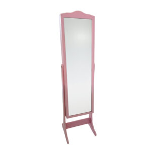 Mirror with Accessory Cabinet, Pink