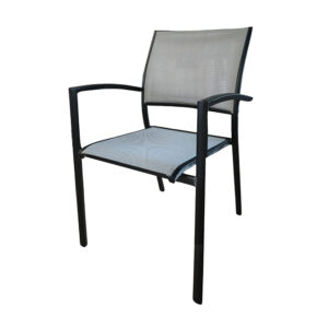 Single Aluminium Chair, Black & Grey
