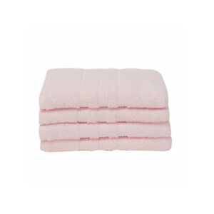 Road 4-Piece Face Towel Set, Powder Pink
