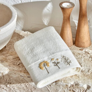 Comfort Touch Embroidered Cotton Towel