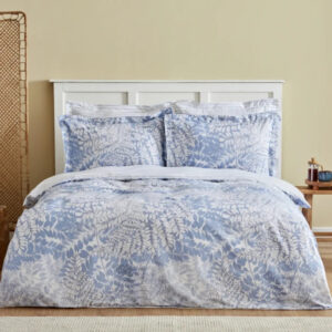 Hayley Cotton  Blue Double Duvet Cover Set
