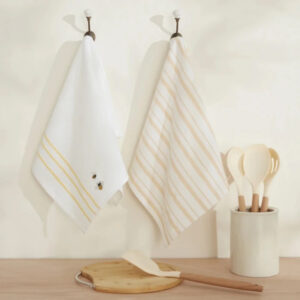Bee 2 Pack Kitchen Cotton Towel Set