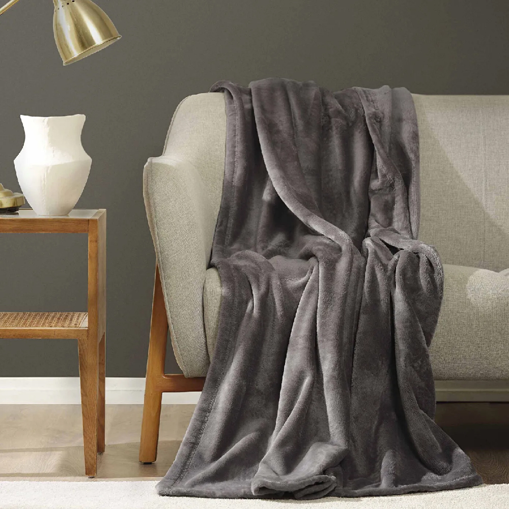 Fiona Wellsoft Grey TV Blanket