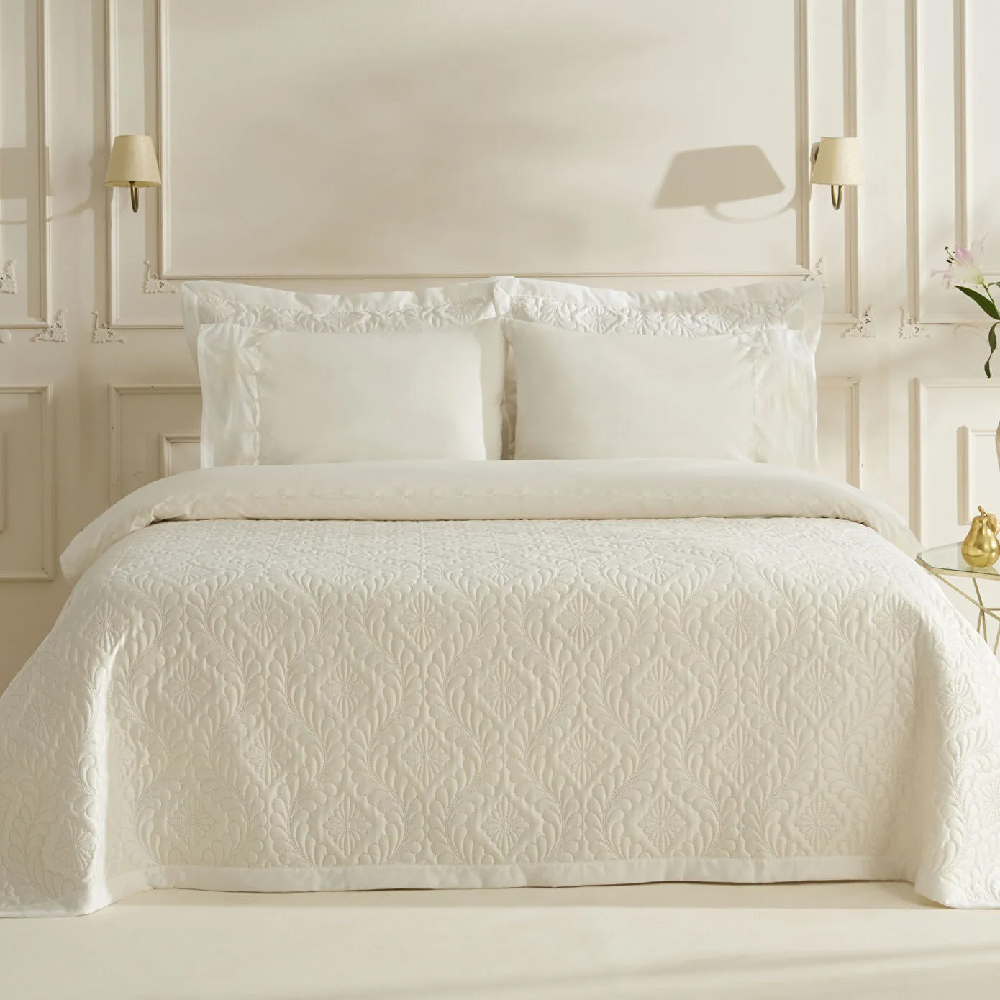 Glory 7 Pieces Double Cotton Ecru Duet Set