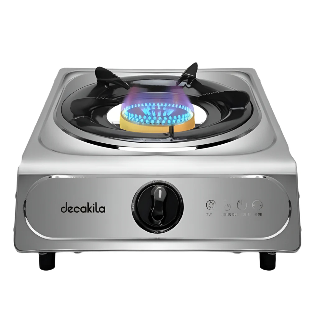 Decakila Table Top Gas Stove, 1 Burner, 2.7kW, Stainless Steel