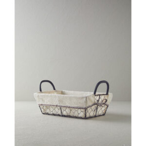 Lydia Metal Beige Bread Basket