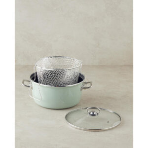 Sartagi Enamel Frying Pan, Mint Green
