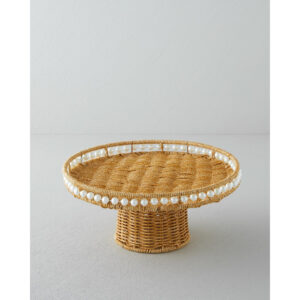 Pearl Rattan Cake Stand