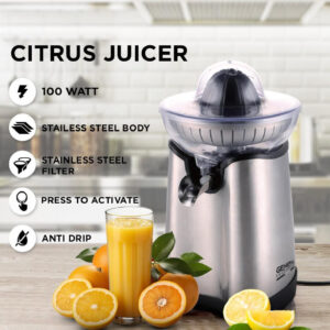 General Technology Citruss Juicer, 100W, Stainless