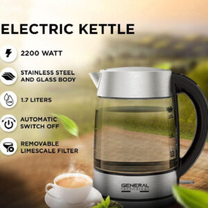 General Technology Glass Kettle, 2100W, Auto Shut Off