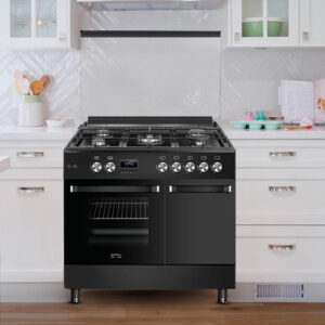 General Technology Gas 90cm, Turbo Fan, Black