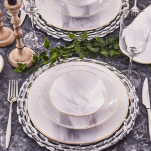Ria Dinner Set Of 39 Pieces For 12 Person, Grey