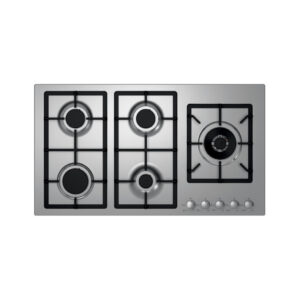 France Flat Top 90cm, 5 Burners, Cast Iron, Inox