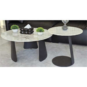 Coffee Table, Ceramic Top, White and Black