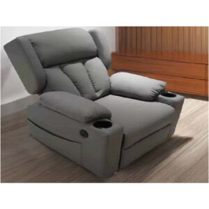 Rocking Chair, Leather, Grey Color
